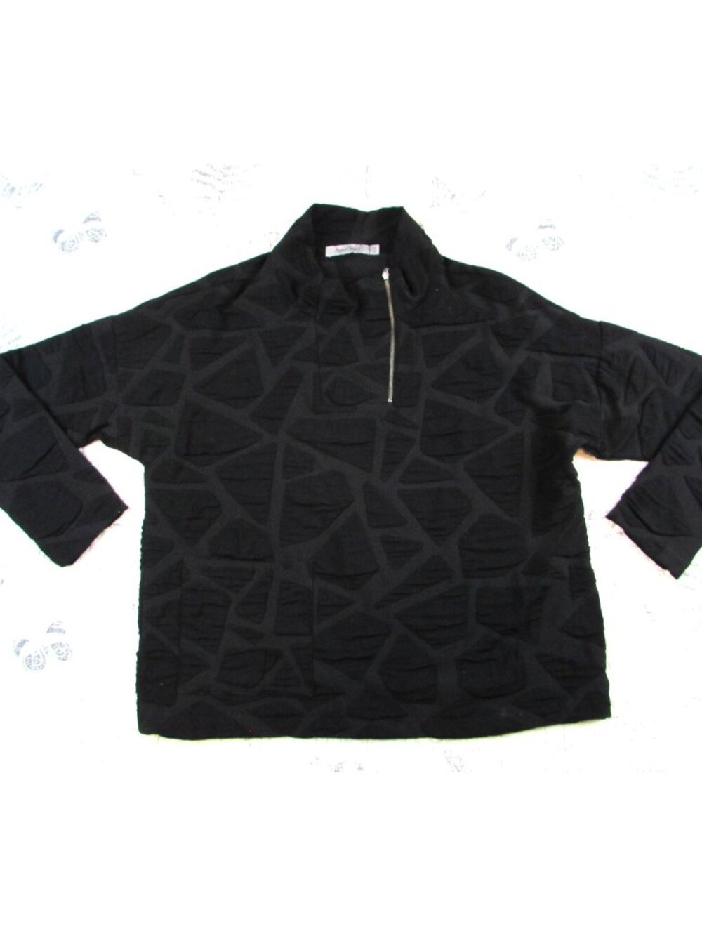 EUC  Beau Jours by Chalet USA Textured Lagenlook art to wear boxy top XS